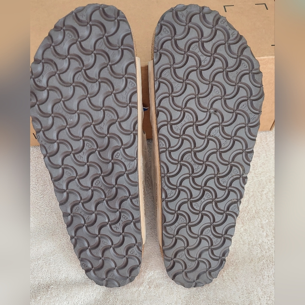 Birkenstock Arizona Tobacco Brown Leather Unisex Sandals Women's 11R/Mens 9R NWT - Picture 16 of 16